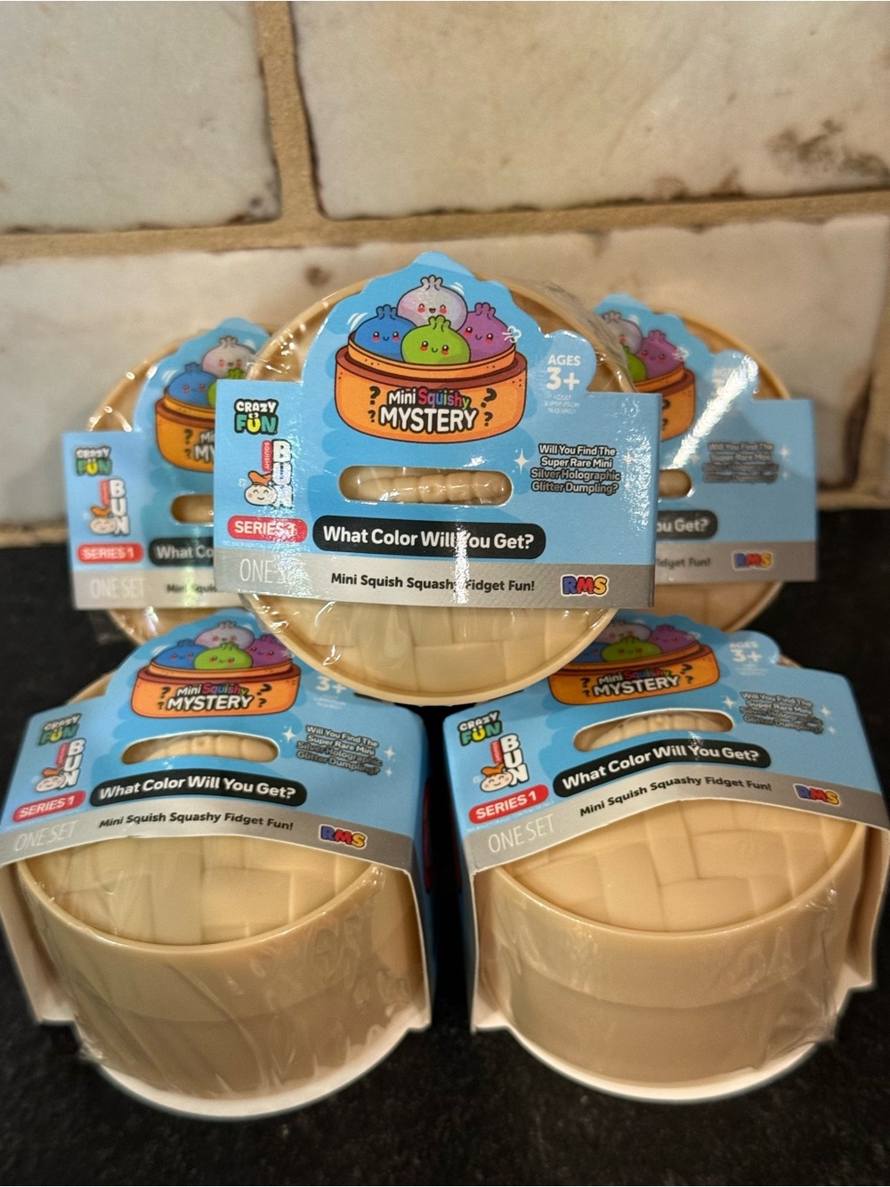 Mini dumpling Squish Mystery Blind Box - (Lot of 5) Series 1- Holographic series